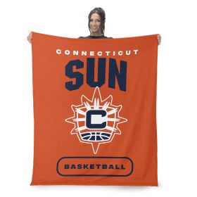 Connecticut Sun WNBA High Block Silk Touch Throw Blanket 50 x 60 inches