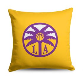 Los Angeles Sparks WNBA Double Down Throw Pillow 18 x 18 inches