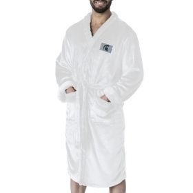 Michigan State Spartans NCAA White Out Silk Touch Robe Large/XLarge