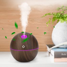 USB Aroma Humidifier ESSential Oil Diffuser Ultrasonic Cool Mist Humidifier Air Humificador With 7 Color Change Air Humidifier Aroma Diffuser Ess (Option: Deep Wood)
