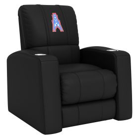 Relax Home Theater Recliner with Houston Oilers Classic Logo (Material: Top Grain Leather *Custom Order 8 Week Lead time No Returns*)