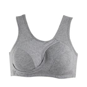 Women's Wireless Thin Gathered Vest Sports Breathable Beauty Back (Option: Grey-Xl)
